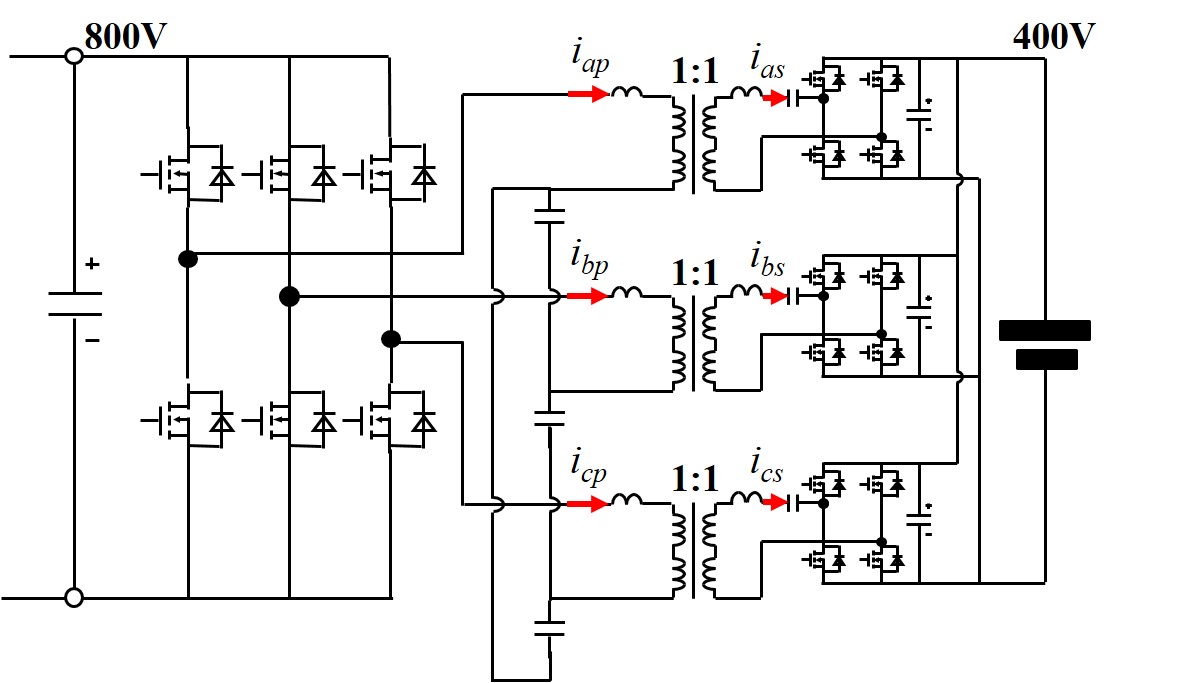 Image of proposed three-phase CLLC resonant converter.