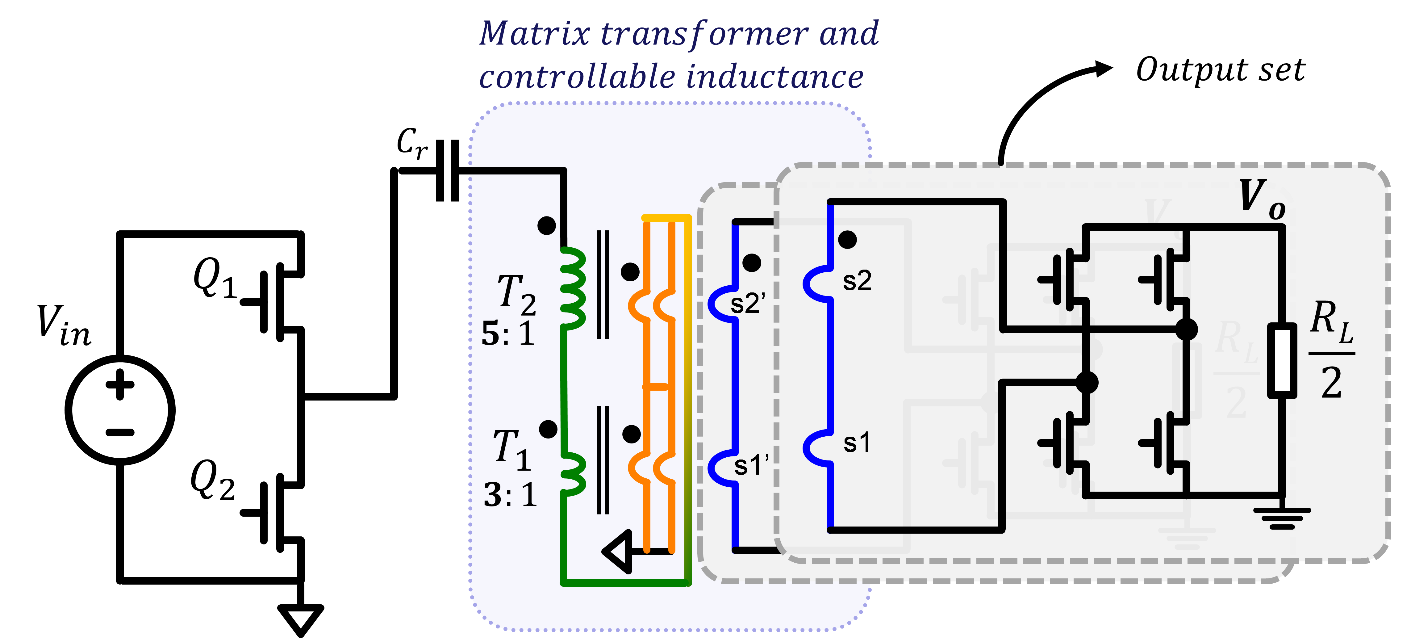 Circuit diagram of the proposed transformer